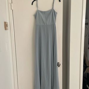 Steel blue chiffon Lauren dress